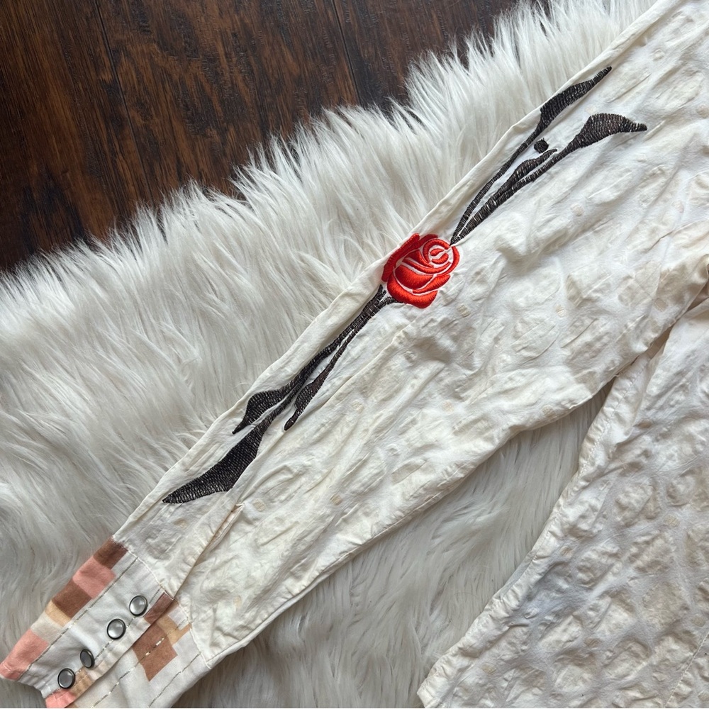 Mix It Western Textured Multi-Pattern Button Down… - image 8